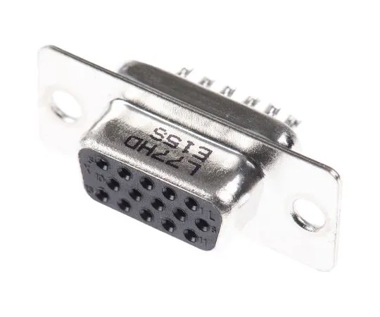 63-4969-74　安费诺HD系列面板安装，15针D-sub连接器插座，外壳尺寸E高密度　L77HDE15S