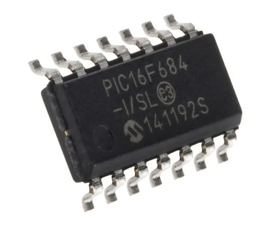 63-4895-70　单片机PIC16F684-I/SL,8位PIC单片机，20MHz, 2048 x 14字，256 B闪存，14引脚SOIC　PIC16F684-I/SL