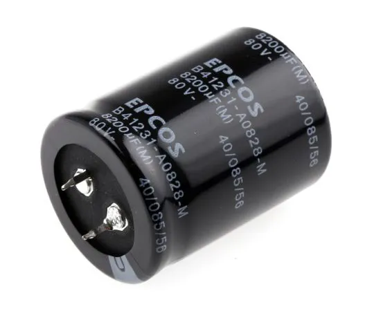 63-5086-19　EPCOS 8200μF80V直流铝电解电容器，通孔35 (Dia。)x 45 mm+85°35mm 10mm　B41231A0828M000