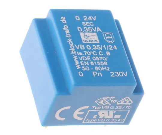 63-5033-21　24V交流1输出通过孔PCB变压器，0.35VA　VB 0,35/1/24