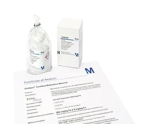 61-0321-59　铍ICP标准溶液可追踪NIST的SRM [Be4O (C2H3O2) 6 in HNO 32-3%] ， 1000 mg/L Be Certipur (R) 170305 100mL　1.70305.0100