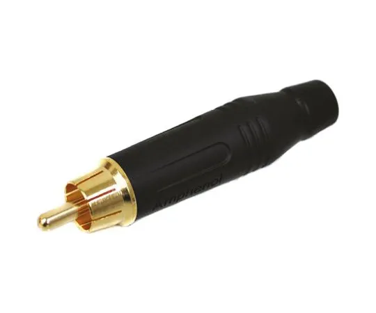 63-5127-61　安酚黑色电缆安装有镀金触头的RCA插头　ACPR-BLK
