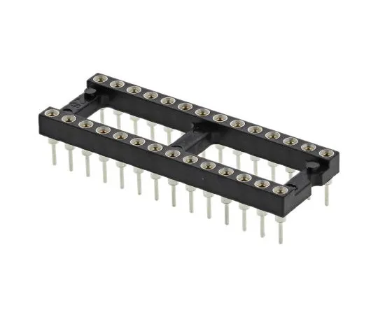 63-4983-19　Preci-Dip2.54 mm间距垂直28方式，通孔转针开框IC凹槽，1A　110-87-428-41-001101