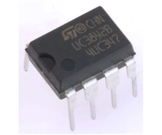 63-4961-07　意法半导体UC3842BN, PWM电流模式控制器，1A, 500 kHz 8针PDIP　UC3842BN