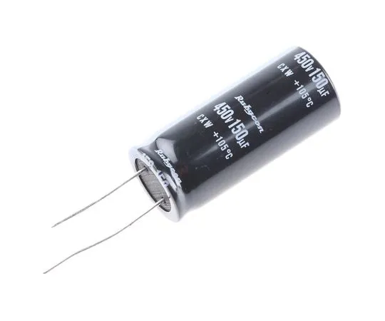 63-5052-89　Rubycon 150μF450V直流铝电解电容器，通孔18 (Dia。)x 40 mm+105°18mm 7.5mm　450CXW150MEFC18X40