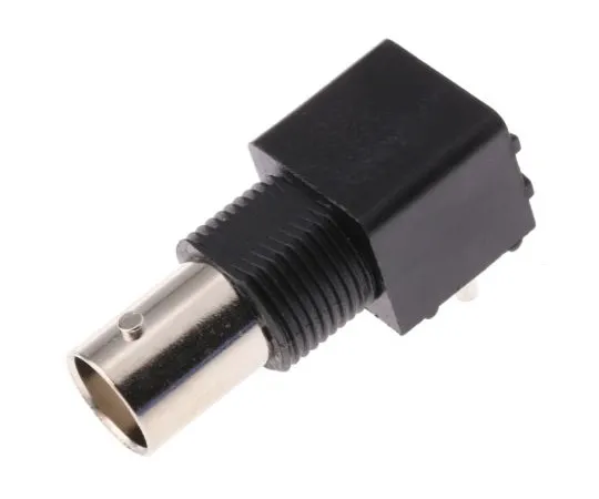 63-4858-33　RS直角50ΩPCB安装隔板接头BNC接头，插孔，镍，通孔终止　526-5858