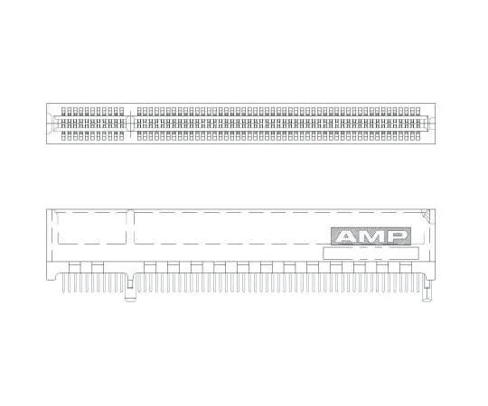 63-4950-01　TEConnectivityFemalePCBedge连接器，通过孔座，120路，2列，1.27mm间距，1A　1-5145154-2
