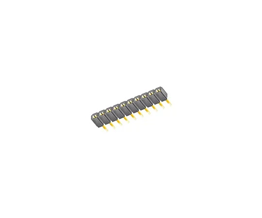 63-5082-50　Santec SLW系列2.54毫米间距10道1排直PCB插座，通孔，焊点终止　SLW-110-01-G-S