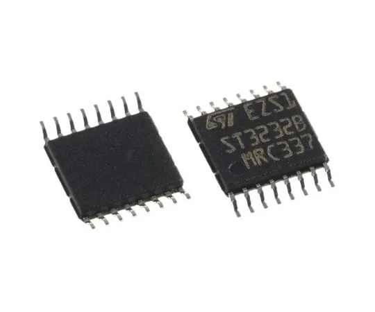 63-4960-96　意法半导体ST3232BTR,线路收发器，RS-2322-TX2-RX, 3.3 V, 5 V, 16引脚TSSOP　ST3232BTR