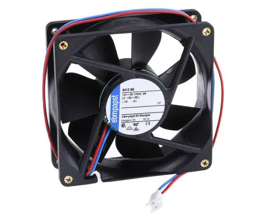 63-5096-73　ebm-papst8400N系列轴向风扇，80 x 80 x 25mm,69m3/h, 2W, 12 V直流　8412NG-RS0
