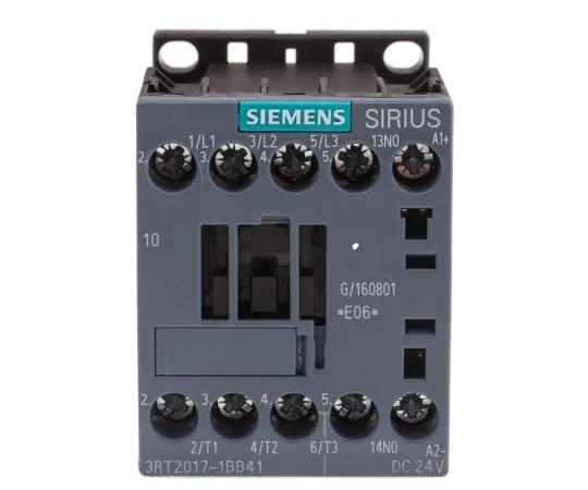 63-4987-43　西门子3极接触器，12 A, 24 V直流线圈，SIRIUS创新，3NO, 5.5 kW　3RT2017-1BB41