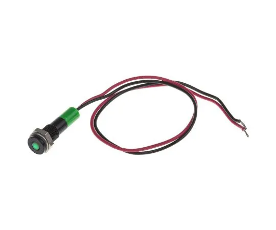 63-4978-06　RS PRO绿色指示器，24 V直流，6毫米安装孔尺寸，导线终止，IP67　700-1877