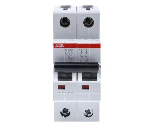 63-5050-45　ABB System M ProS200MCB Mini Circuit Breaker 2P, 25 A, 6 kA, Curve C　S202-C25