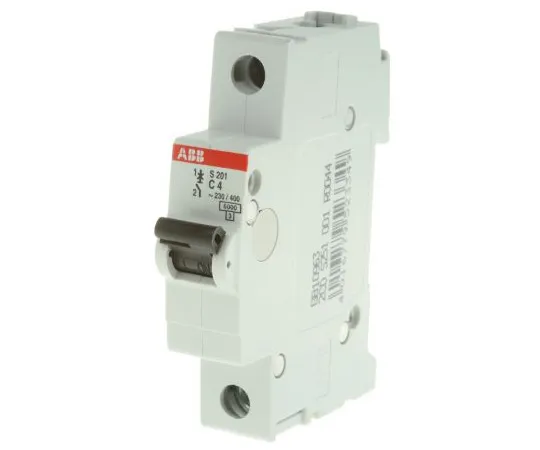 63-5050-36　ABB系统M ProS200MCB微型断路器1P,4A,6kA,曲线C　S201-C4