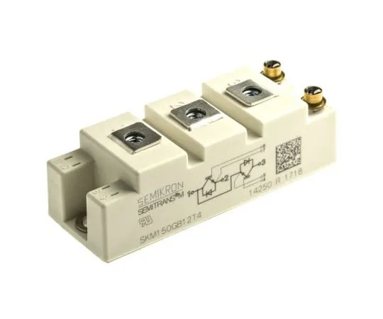 63-4962-67　SemikronSKM150GB12T4, SEMITRANS2, N通道双半桥IGBT模块，最大232 A, 1200 V,面板安装　SKM150GB12T4