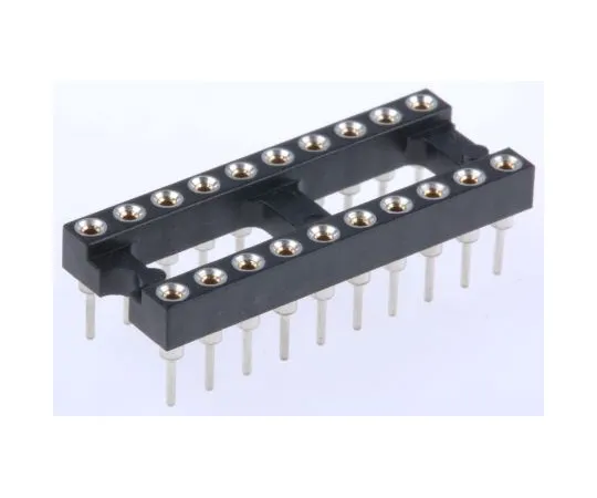 63-4983-16　Preci-Dip2.54 mm间距垂直20方式，通孔转针开框IC凹槽，1A　110-87-320-41-001101