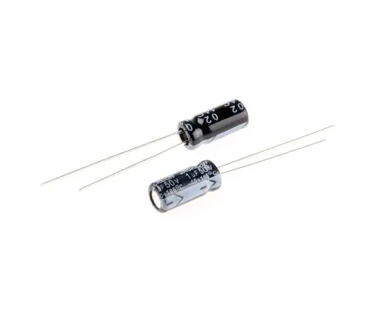 63-4998-40　RS PRO 1μF50V直流铝电解电容器，通过5号孔 (Dia。)x 11mm+105°5mm 2mm 11mm　711-1407