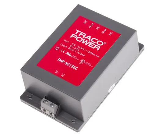 63-4988-46　TRACOPOWER60W1输出嵌入式开关模式电源SMPS,1.67A,36V直流封装　TMP 60136C