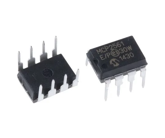 63-5113-34　微芯片MCP2561-E/P, CAN收发器1Mbps1通道IEC61000-4-2,8针PDIP　MCP2561-E/P