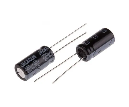 63-4998-20　RS PRO 220μF35V直流铝电解电容器，通孔8 (Dia。)x 16mm+105°8mm 3.5mm 16mm　711-1261
