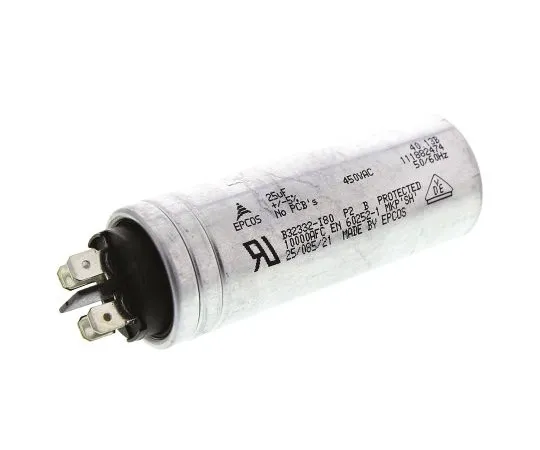 63-5084-43　EPCOS 25μF聚丙烯电容器PP450Vac±5%耐受螺柱B32332系列　B32332I6256J080