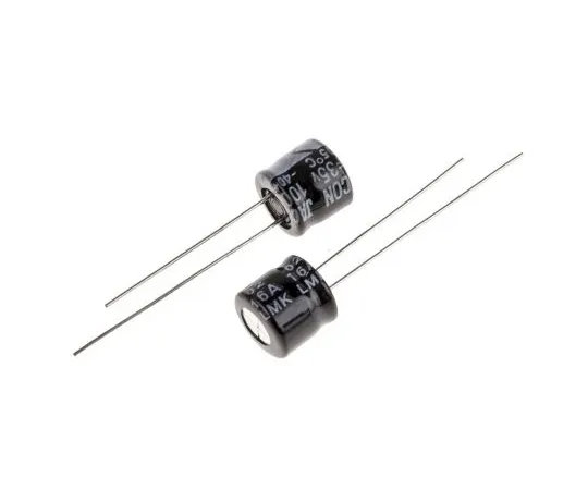 63-4989-61　RS PRO 100μF35V直流铝电解电容器，通过8号孔 (Dia。)x 7mm+105°8mm 3.5mm 7mm　707-5815