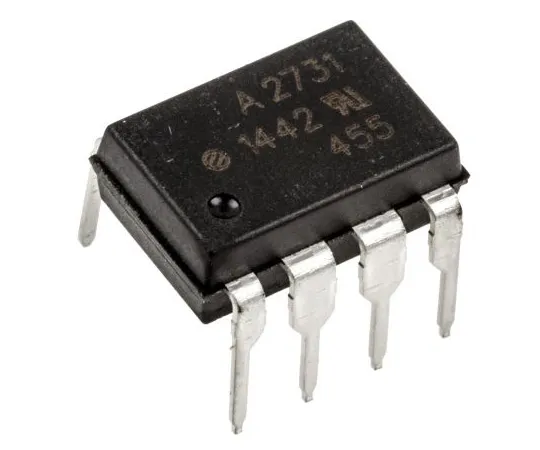 63-4876-32　Broadcom,HCPL-2731-000E直流输入达林顿输出双光耦合器，通孔，8针PDIP　HCPL-2731-000E