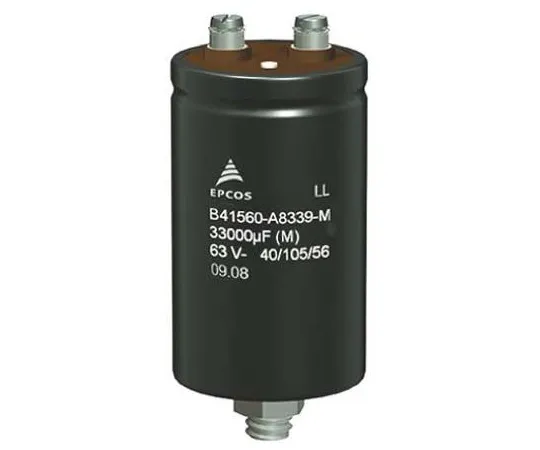 63-5088-91　EPCOS3300μF40V直流电解铝电容器，底盘安装51.6×80.7毫米+105°C 51.6毫米22.2毫米　B41580A7339M000