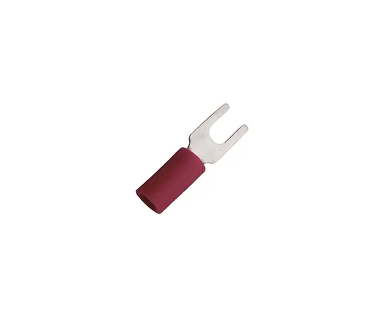 63-4882-69　JST压痕铁锹连接器，0.2mm2至1.65mm2,22AWG至16AWG,4mm柱尺寸乙烯基，红色　V1.25-YS4A