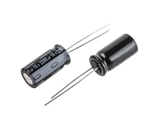 63-5043-04　Nichicon 2200μF16V直流铝电解电容器，通孔10 (Dia。)x 20 mm+105°10mm 5mm　UVY1C222MPD