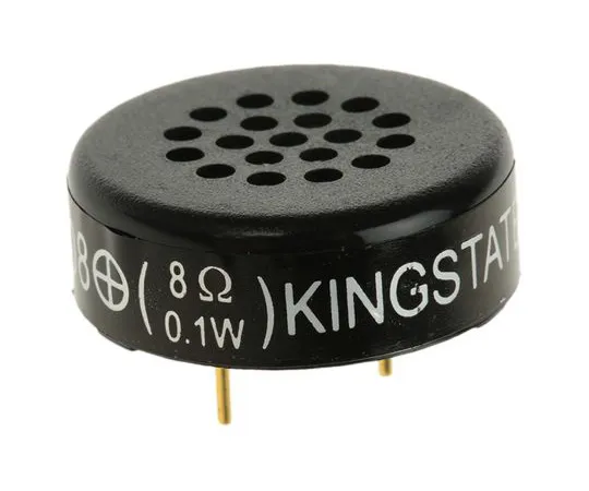 63-5082-17　RS PRO 8Ω0.1W微型扬声器23毫米迪亚。,6.4毫米铅长23 x 8.4毫米 (LxWxD)　767-5373