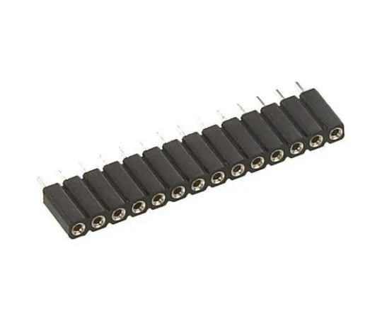 63-4983-34　8道预浸直通孔2.54毫米SIL插座，焊料，3A 100 V交流电，150 V直流电　801-87-008-10-012101