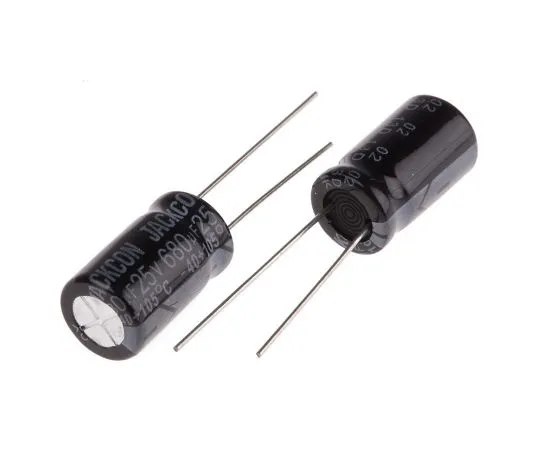 63-4998-10　RS PRO 680μF25V直流铝电解电容器，通孔10 (Dia。)x 17mm+105°10mm 5mm 17mm　711-1141