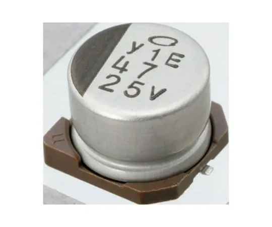 63-4880-04　尼希康1000μF10V直流铝电解电容器，表面贴装10 (Dia。)x 10mm+105°10mm　UWZ1A102MCL1GS