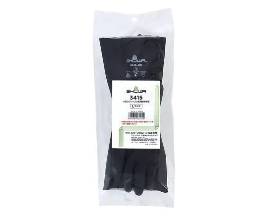 63-9312-64　［Discontinued］Chloroprene Rubber Solvent Resistant Gloves L　3415-L
