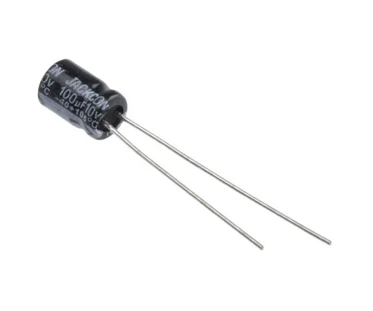 63-4989-57　RS PRO 100μF10V直流铝电解电容器，通过5号孔 (Dia。)x 7mm+105°5mm 2mm 7mm　707-5799