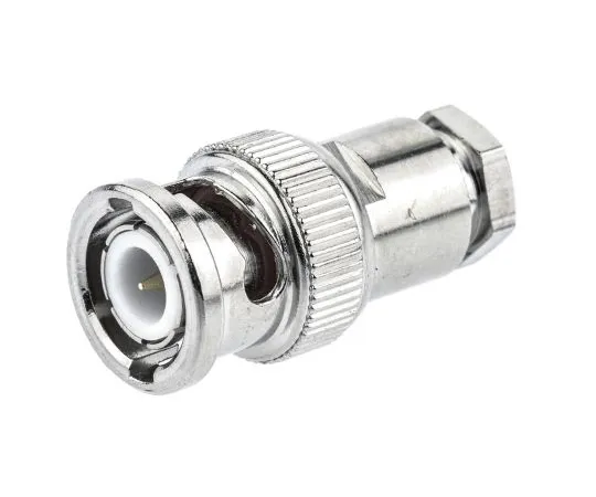 63-4874-87　RS Pro直线式50Ω电缆安装BNC连接器，插头，镍，夹紧终端，RG58A　546-4875
