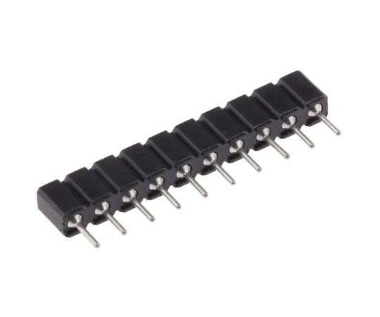 63-4983-45　10道预浸直通孔2.54毫米SIL插座，焊料，3A 100 V交流电，150 V直流电　310-87-110-01-640101