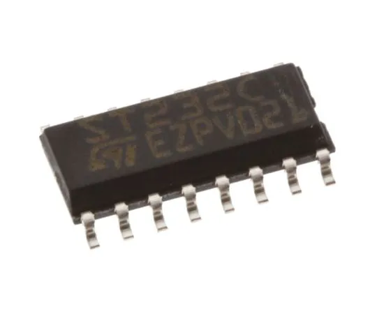 63-4961-03　意法半导体ST232CDR,线路收发器，RS-2322-TX2-RX,5V,16PinSOP　ST232CDR