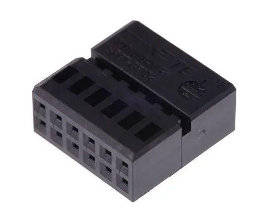 63-5013-63　TE Connectivity Micro Quadlock系统系列，2列12 Way电缆安装插头外壳，具有限幅器终止法　1394048-1