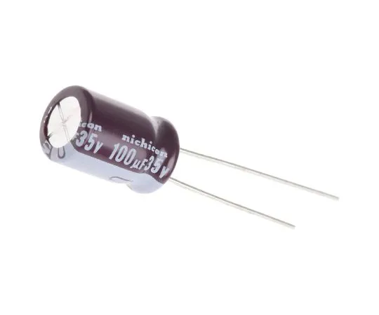63-5042-70　尼希康100μF35V直流铝电解电容器，通过8孔 (Dia。)x 11.5mm+105°8mm 3.5mm　UPV1V101MGD