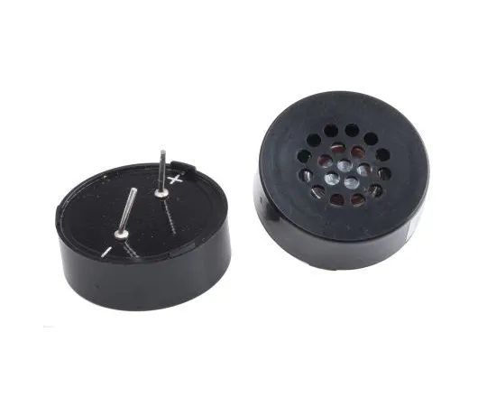 63-5094-38　RS PRO 32Ω0.2W微型扬声器22.8mm迪亚。, 6mm导线长度22.8 x 8.7mm (LxWxD)　780-0719