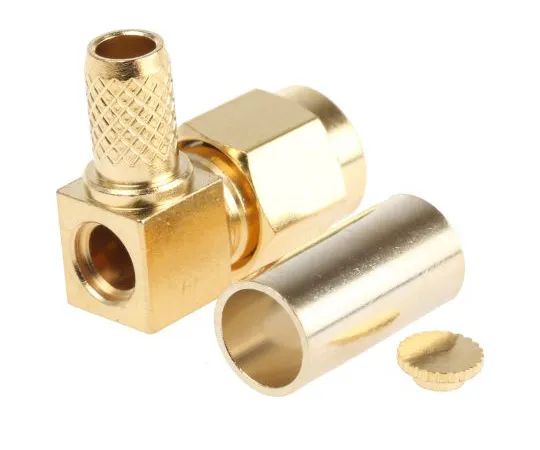 63-4874-15　RSPRO直角50Ω电缆安装SMA连接器，夹紧终端RG58A　546-3232