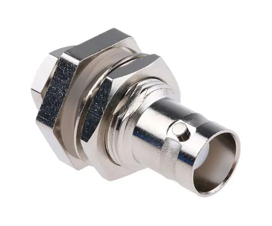 63-4874-49　RS直板50Ω面板安装隔板接头BNC连接器，插孔，镍，夹紧终端，RG174B　546-3951