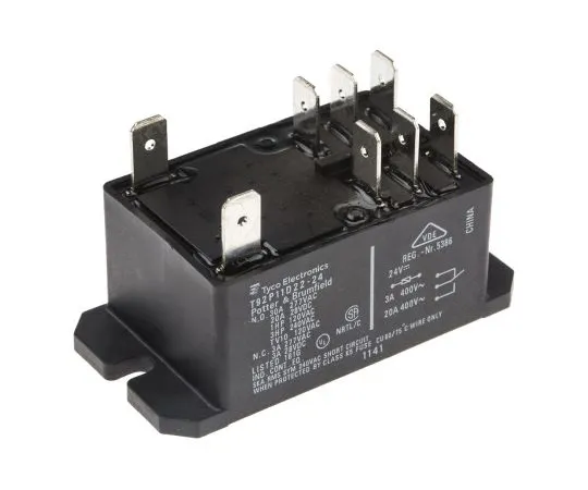 63-5049-90　TEConnectivityT92DPDT非锁定继电器PCB安装，24V直流线圈，30A　5-1393211-4