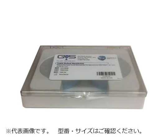 62-3099-46　Polycarbonate Membrane PCTE25mm, 0.01um 1 Box (100 Pieces)　1215321