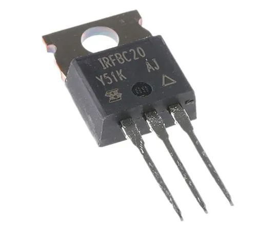 63-4868-55　IRFBC20PBFN沟道MOSFET, 2.2 A, 600 V,3引脚TO-220ABVishay　IRFBC20PBF