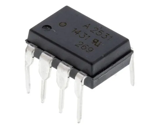 63-4876-25　Broadcom,HCPL-2531-000E直流输入晶体管输出双光耦合器，通孔，8针PDIP　HCPL-2531-000E