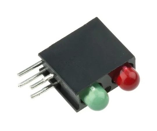 63-4873-52　拨号553-0112F,绿色和红色右角PCB LED指示器，2个LED通过孔3V　553-0112F