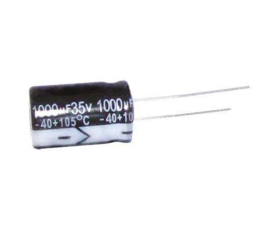63-4987-34　RS PRO 100μF 6.3V直流铝电解电容器，通过5号孔 (Dia。)x 5mm+105°5mm 2mm 5mm　706-0567